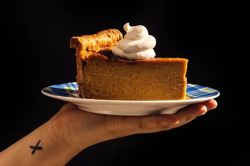 deep dish pumpkin pie. (Alanna Hale/Voracious via AP)