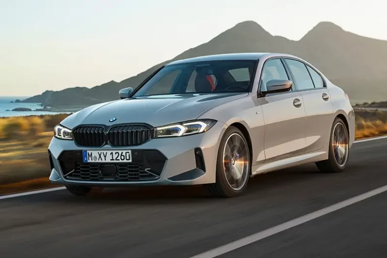 This photo provided by BMW shows the 2023 3 Series. The 3 Series is a well-rounded small luxury sedan that provides equal levels of luxury, comfort and performance. (Courtesy of BMW of North America via AP)