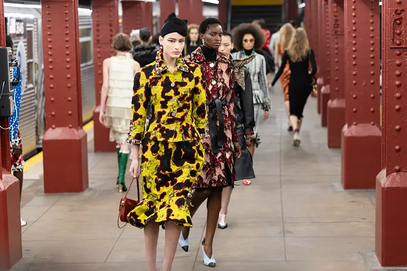 Models walk the runway during the CHANEL 2025/26 Métiers d’art fashion show at Bowery subway station on Tuesday, Dec. 2, 2025, in New York. (Photo by CJ Rivera/Invision/AP)
