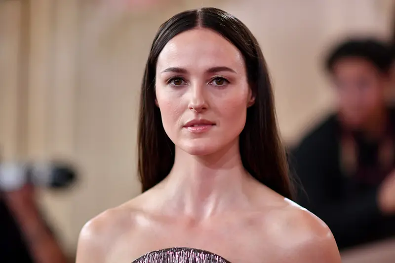 Renate Reinsve arrives at the 83rd Golden Globes on Sunday, Jan. 11, 2026, at the Beverly Hilton in Beverly Hills, Calif. (Photo by Richard Shotwell/Invision/AP)
