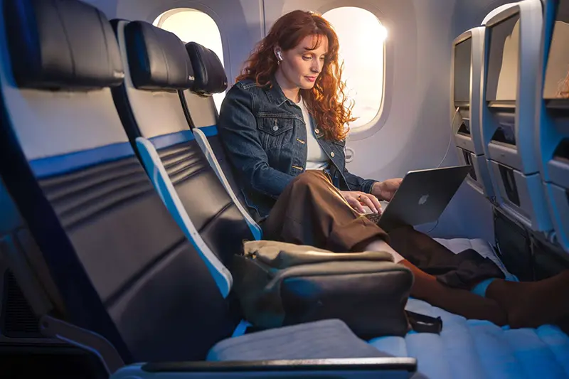 Concept photo for United Airlines' Relax Row economy seats.
United Airlines