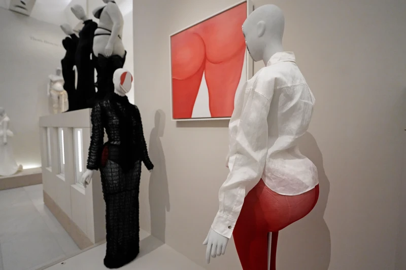 Designs in the “Reclaimed Body” section are displayed at the Metropolitan Museum of Art’s Costume Institute exhibition, “Costume Art.” (Photo by Charles Sykes/Invision/AP)