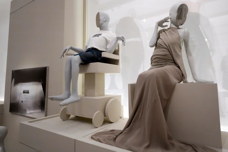 Designsdisplayed in the “Disabled Body” section of the Metropolitan Museum of Art’s Costume Institute exhibition, “Costume Art."(Photo by Charles Sykes/Invision/AP)