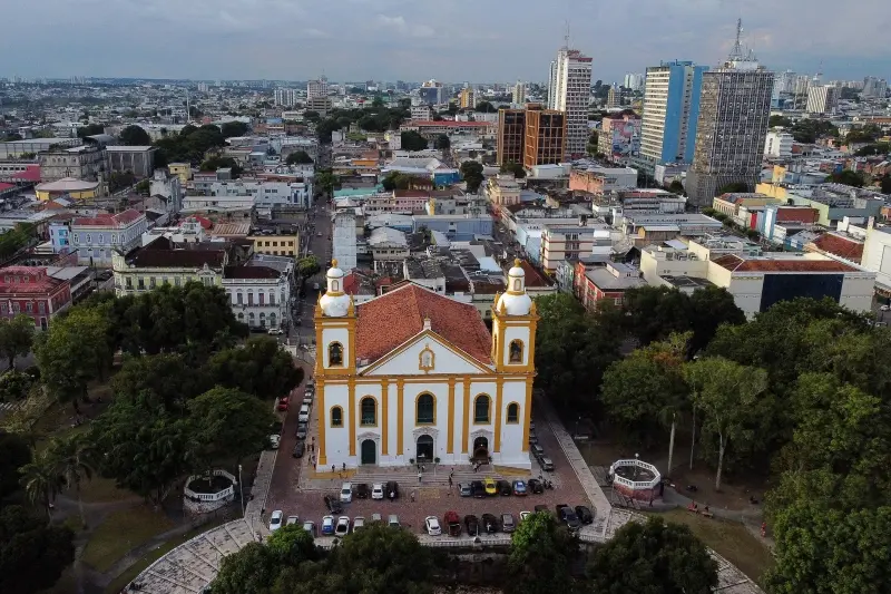 View of the Metropolitan Cathedral during a memorial Mass for Pope Francis celebrated by Cardinal Leonardo Steiner in Manaus, Amazonas state, Brazil, Tuesday, April 22, 2025. (AP Photo/Edmar Barros, File)