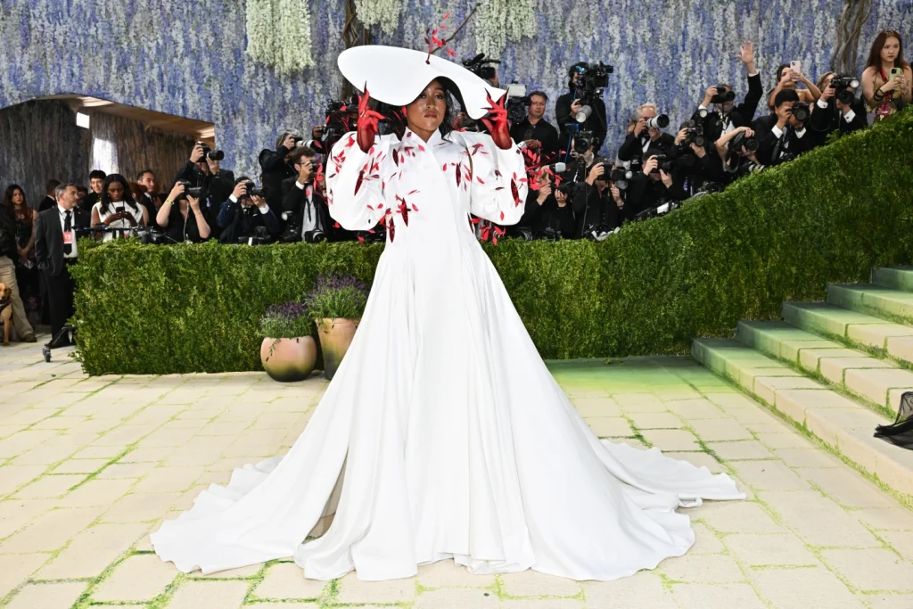 Naomi Osaka arrives at The Metropolitan Museum of Art’s Costume Institute benefit gala celebrating the opening of the “Costume Art” exhibition on Monday, May 4, 2026, in New York. (Photo by Evan Agostini/Invision/AP)