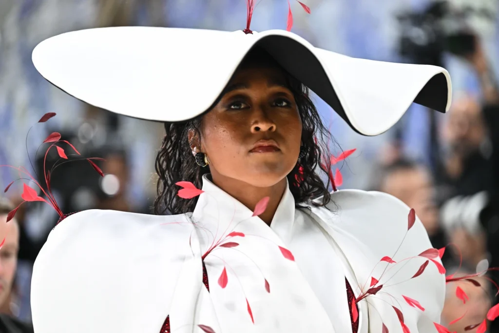 Naomi Osaka arrives at The Metropolitan Museum of Art’s Costume Institute benefit gala celebrating the opening of the “Costume Art” exhibition on Monday, May 4, 2026, in New York. (Photo by Evan Agostini/Invision/AP)