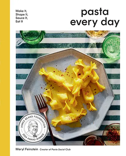 This cover image released by Voracious shows the cookbook “Pasta Every Day” by Meryl Feinstein. (Voracious via AP)