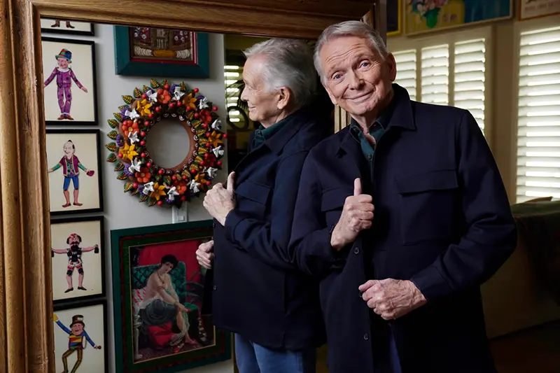 Costume and fashion designer Bob Mackie poses for a portrait at his home in Palm Springs, Calif., on Oct. 20, 2021. (AP Photo/Chris Pizzello, File)
