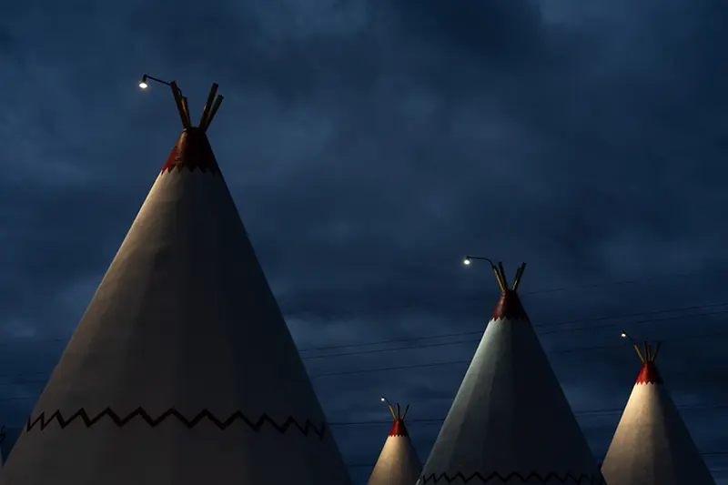 Teepee-shaped rooms at the Wigwam Motel, a landmark along historic Route 66, in Holbrook, Ariz., on Wednesday, Nov. 19, 2025. (AP Photo/Jae C. Hong, File)