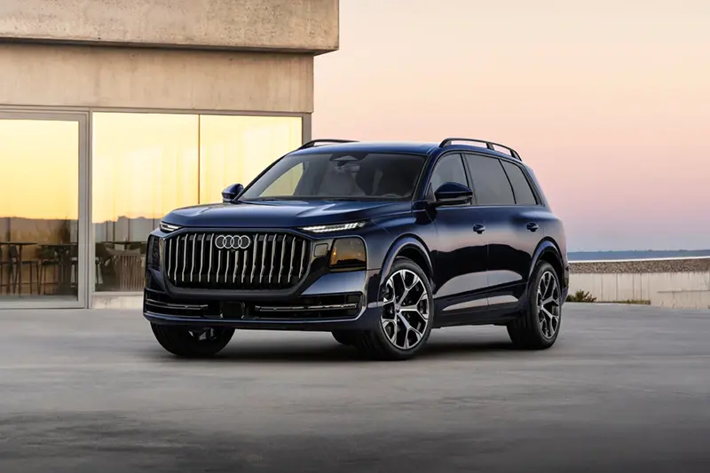 This photo provided by Audi shows the 2027 Q9. Designed to go head-to-head with the Mercedes-Benz GLS and BMW X7, the new 2027 Q9 is meant to bring full-size luxury SUV buyers into Audi showrooms. (Courtesy of Audi AG via AP)